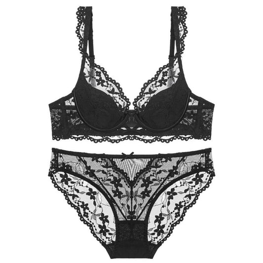 Celeste Heart-Strap Set: Delicate Lace & Romantic Detail