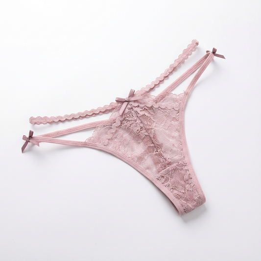 Rose Quartz Lace Thong